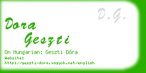 dora geszti business card